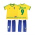 Camisola Brasil Ronaldo 9 Retro Criança Equipamento Primeiro 1998 Manga Curta